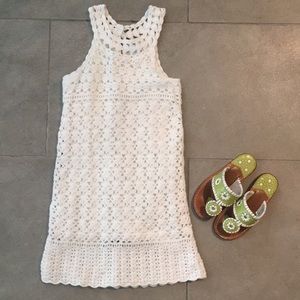 Gap girls crochet dress &  leather sandals